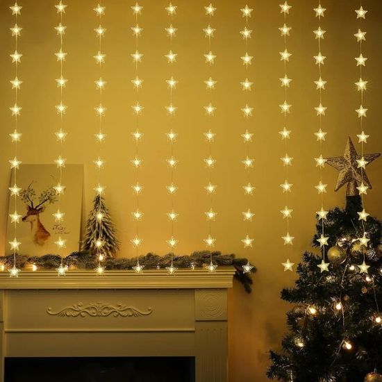 Rideau lumineux, guirlandes de 600 LED 6mx3m, 8 modes d'éclairage, basse tension 31V, décoration de fenêtre, Noël, mariage, B | Leroy Merlin Rideau lumineux, guirlandes de 600 LED 6mx3m, 8 modes d'éclairage, basse tension 31V, décoration de fenêtre, Noël, mariage, B | Leroy Merlin