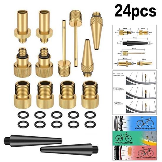 Lot De 35 Adaptateurs De Pompe à Vélo Oumuik - Valve Presta (AV DV SV) - Blanc - Sport