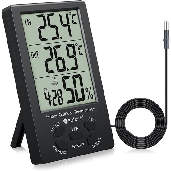 Digital LCD Thermomètre Hygromètre Intérieur ExtérieurTempérature
