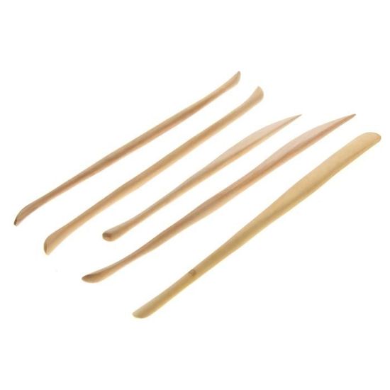 CORHAD 2pièces Couteaux De Sculpture Acier Inoxydable avec Manche Bois pour Modelage Argile Modeler Et Artisanat Outils De Découpage Et Ébarbage pour Poterie Et Sculpture DIY