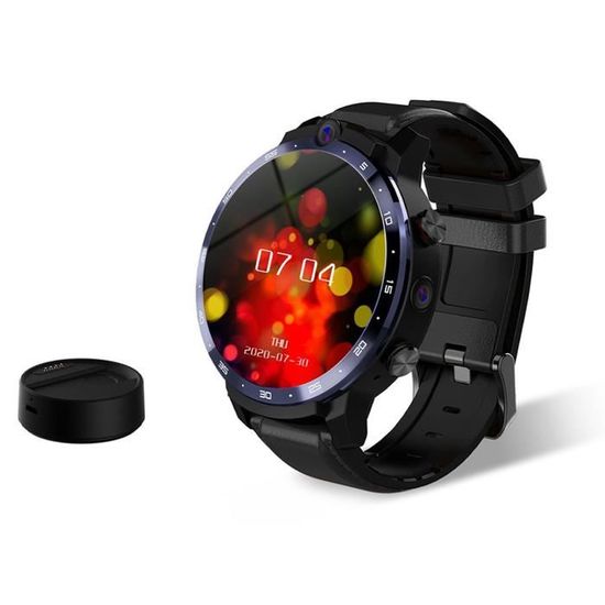 LEMFO LEM12 Pro 4G Montre intelligente etanche 4Go 64Go Android 10.0 5MP 8MP Double camera GPS pour Android iOS Noir power bank Cdiscount Telephonie