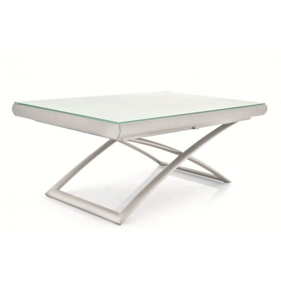 Table Relevable Extensible Dakota En Verre Trem Achat Vente