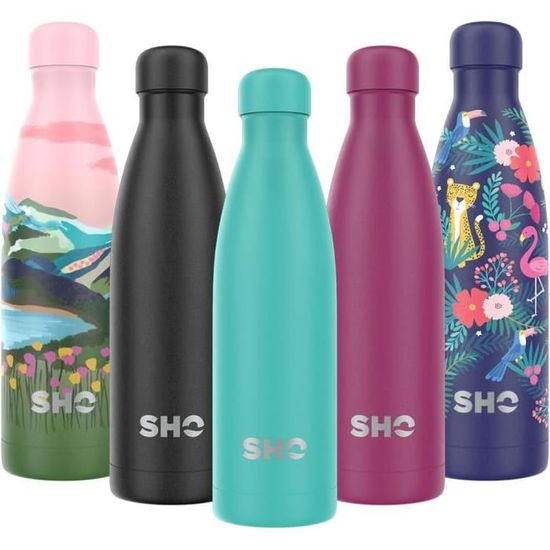 Stock Bouteille d'Eau de Sport en Acier Inoxydable 25oz Étanche pour Gym Cantine