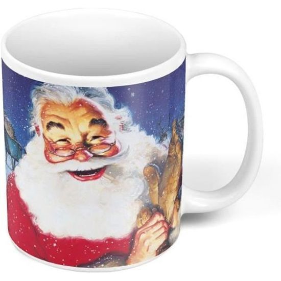 Bougeoir Père Noël blanc du Japon, Père Noël vintage avec
