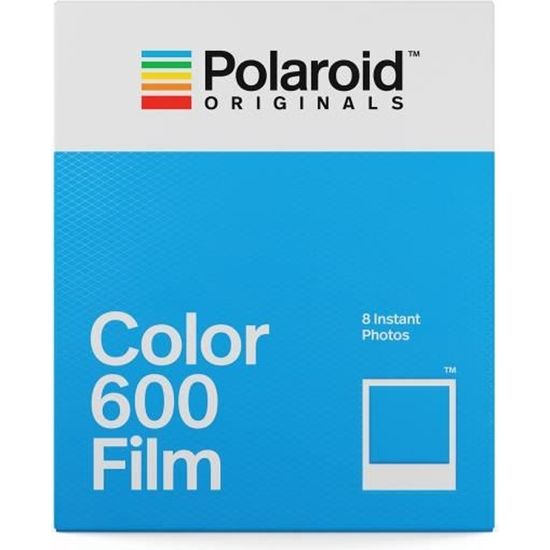 Polaroid - Films instantanés couleur 600 - Pack de 8 films - ASA 640 - Développement 10 mn - Cadre blanc