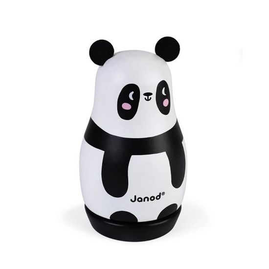 Boite à musique en bois - JANOD - Panda - Pop! Goes the wheasel - Blanc - Mixte - 12 mois