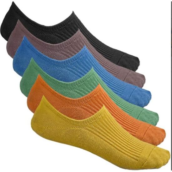 Chaussettes Basses Homme - Lot De 8, 12 Ou 20 Paires - Coton 75%, Multicolores - 3