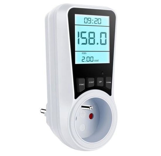 Wattmètre Prise Compteur d'Énergie, Consommation d'Énergie avec 7 Modes Surveillance, Prise Electrique pour Économie d'Energie.