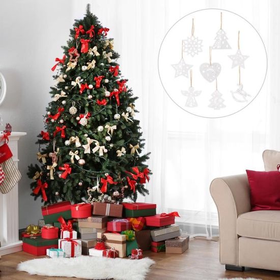 15 pièces Pièces Drôle Intéressant Crétative en Bois Suspendus Décor de Noël sapin de noel - arbre de noel decoration de noel