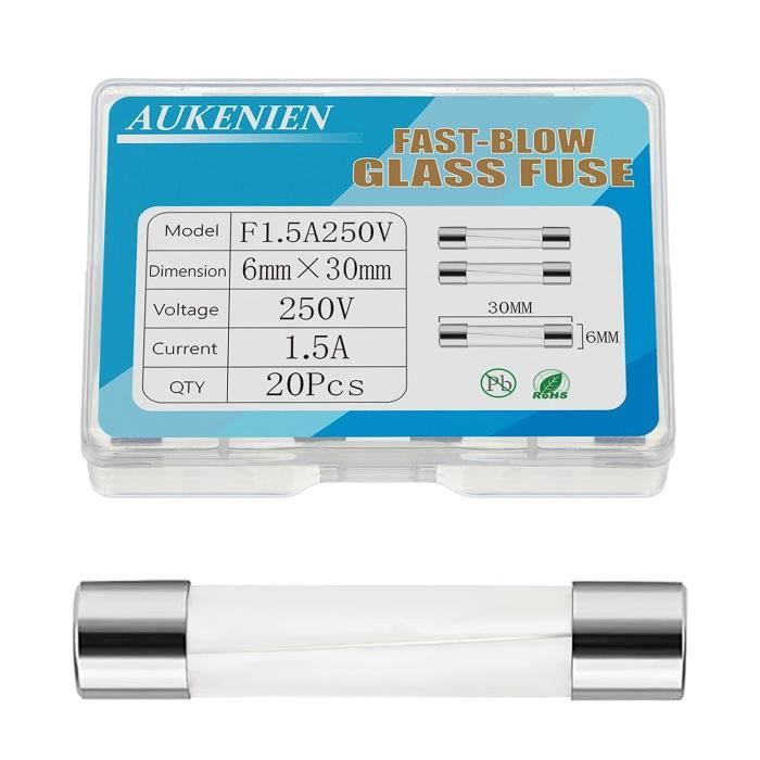 1,5A 250V 6X30Mm Fusible Verre 1,5 Ampère Fusibles En Verre À Fusion - Foto 3