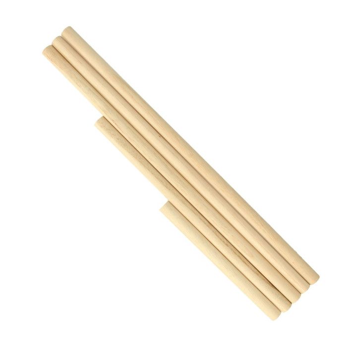 Baguette en bois Tourillon Pour Macramé 5 pièces - Artémio Beige