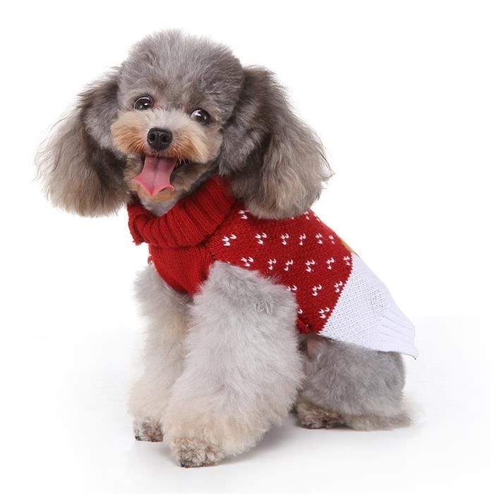 Pet chat chien gilet de Noël pull hiver vêtements chauds vêtements habillés CJJ91015896RDS