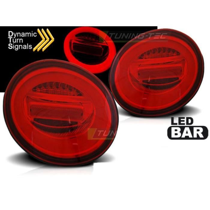 Paire feux arriere VW New Beetle 98-05 Full LED Rouge