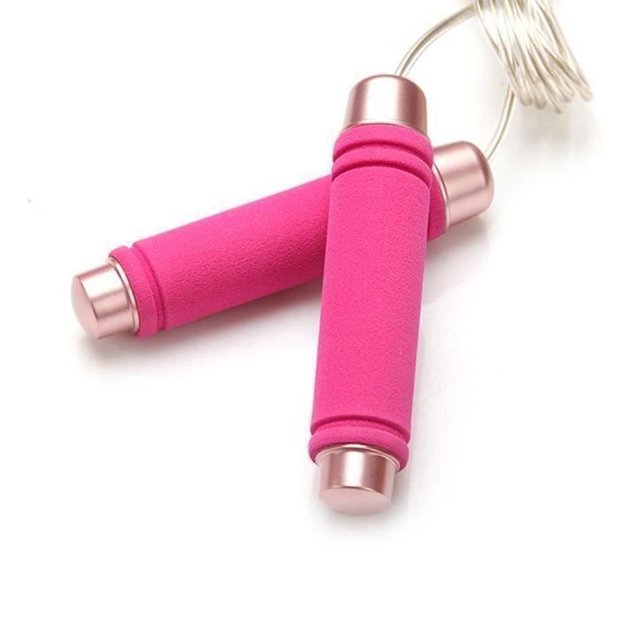 Corde à sauter sauter lestée Câble d'acier Corde à sauter Corde réglable Ménage Fitness Accessoires noir L69463