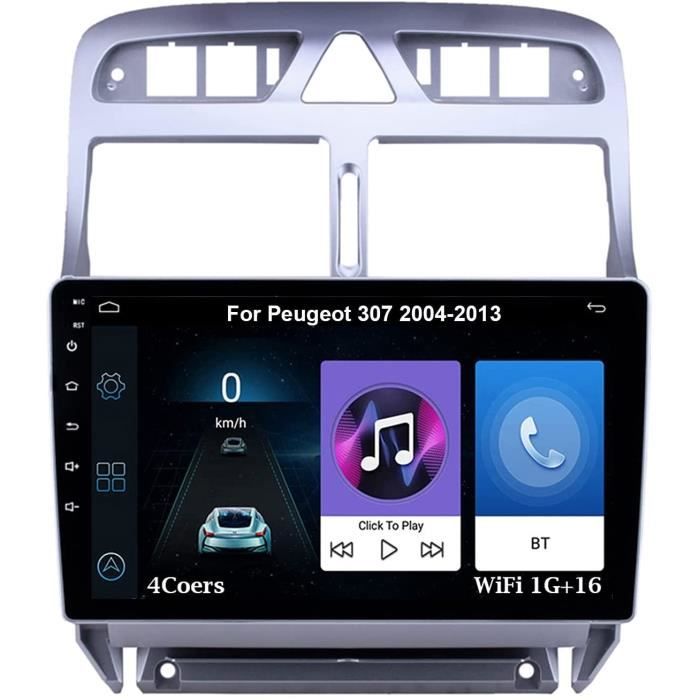 Autoradio 9 Inch Écran Tactile Voiture Multimédia Android Auto Pour Peugeot 307 2004-2013 Voiture Plug And Play Prend En Charge 520