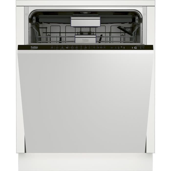 Beko DIN 28422, Entièrement intégré, Blanc, Taille maximum (60 cm), Noir, boutons, chaud
