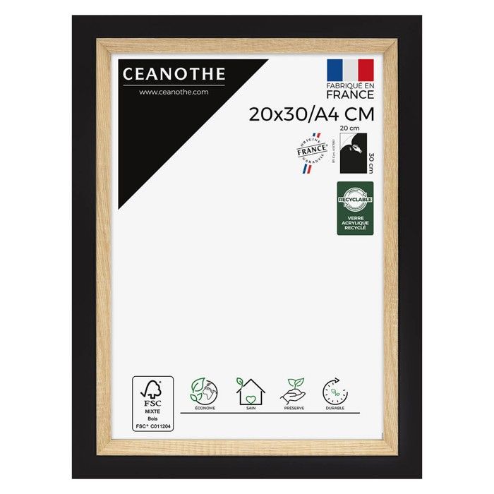 Cadre photo Actual bois noir 20x30-A4 cm