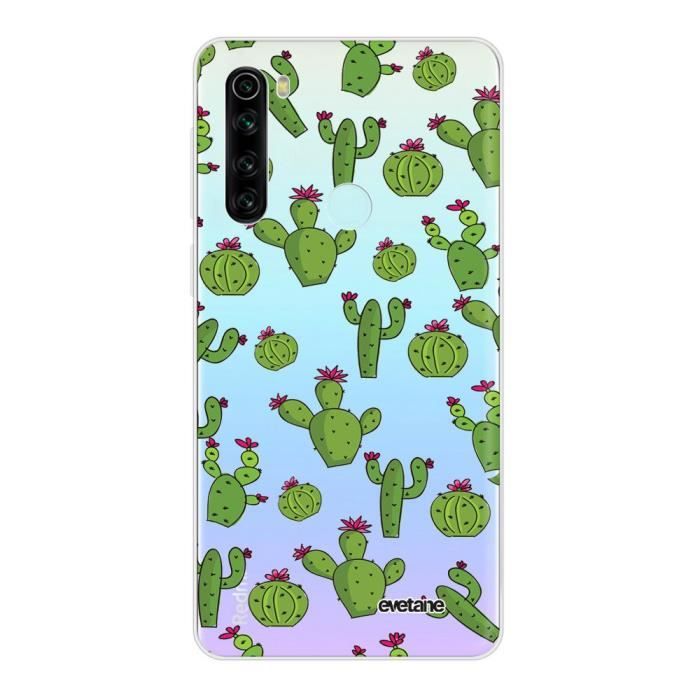 Coque Xiaomi Redmi Note 8 T 360 intégrale transparente Cactus Ecriture Tendance Design Evetane