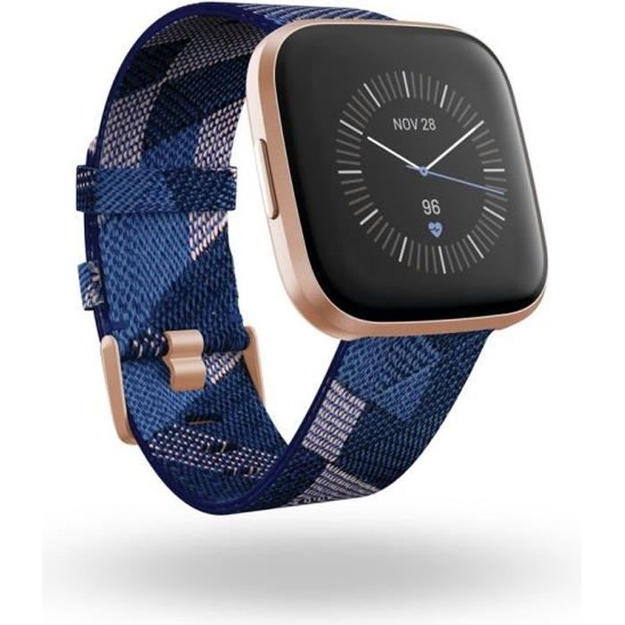 FITBIT FB507RGNV 233813 montre Rose cuivré / Bleu marine et rose tissé