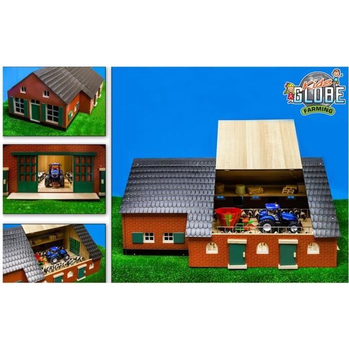 Enfants Globe Agriculture + trafic Enfants Globe ferme avec des écuries pour Siku 01:32