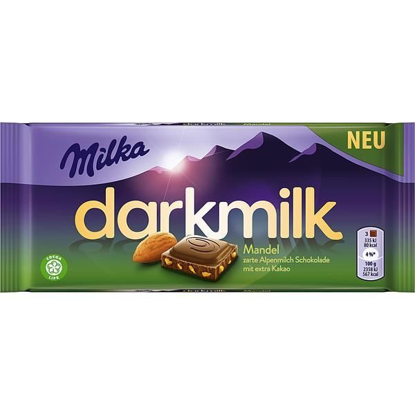 Milka Darkmilk Amande Chocolate 85g (Pack de 10)
