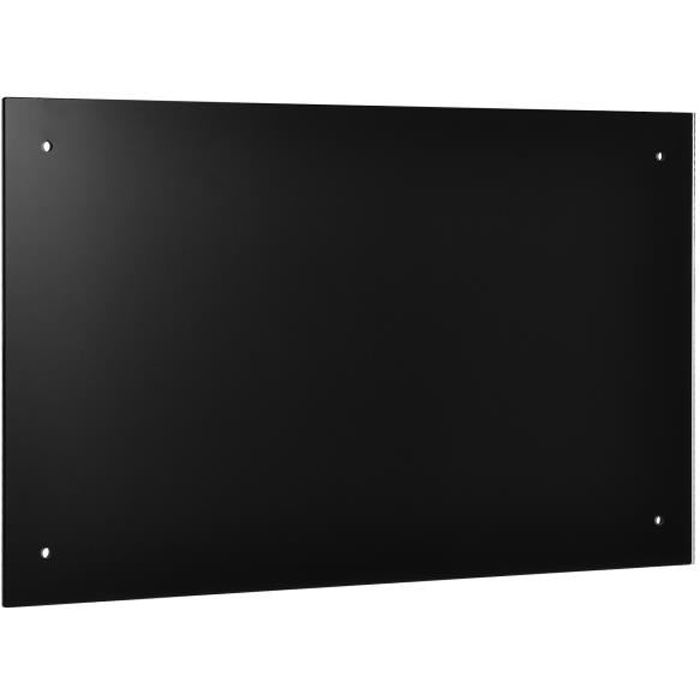 Verre Fond de hotte 90x40cm noir la cuisinière Protection contre les éclaboussements de gras