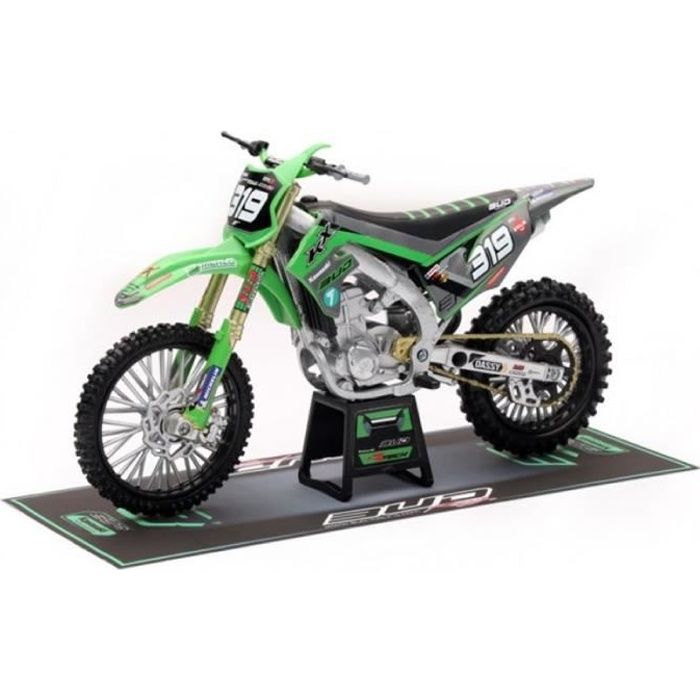 Moto Miniature Kawasaki Bud Racing 250 KXF N°319 Quentin Marc Prugnieres 1/12 ème NewRay