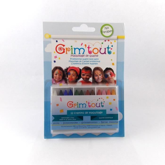 Pack 12 crayons de maquillage Grim'tout -