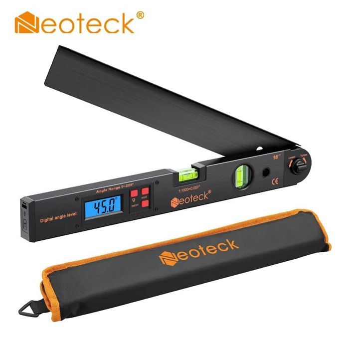 Neoteck-Inclinomètre Numérique LCD Résistant 0-225,Rapporteur,Niveau à