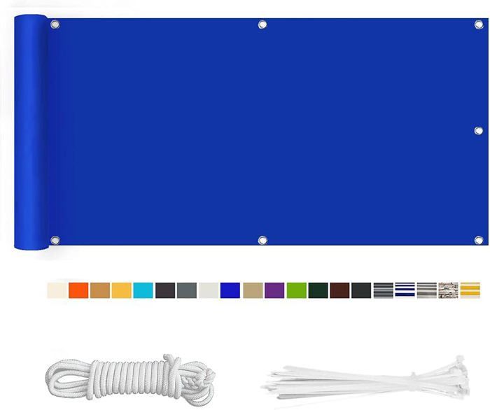 Floordirekt Brise-vue Pour Balcon Sans Perçage 90 X 500 Cm Gris - Résistant Intempéries
