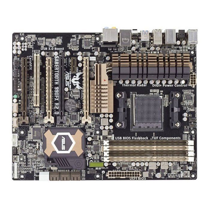 Carte mère ASUS SABERTOOTH 990FX R2.0 AMD 990FX Socket AM3+ 4xDDR3 32GB ATX - Reconditionné Asus sur Cdiscount Seconde Vie