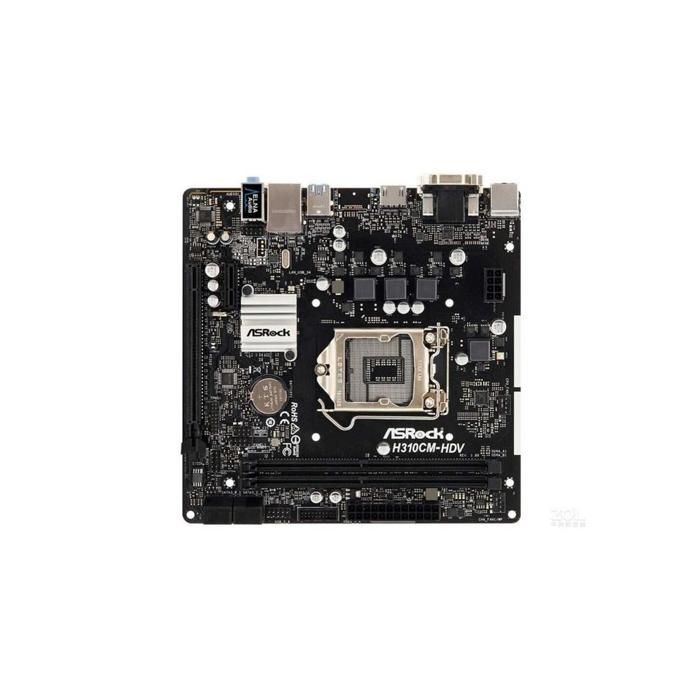 Carte mère ASRock H310CM-HDV Intel H310 LGA 1151 2xDDR4 32GB Micro ATX Reconditionné - ASRock reconditionné disponible sur Cdiscount Seconde Vie
