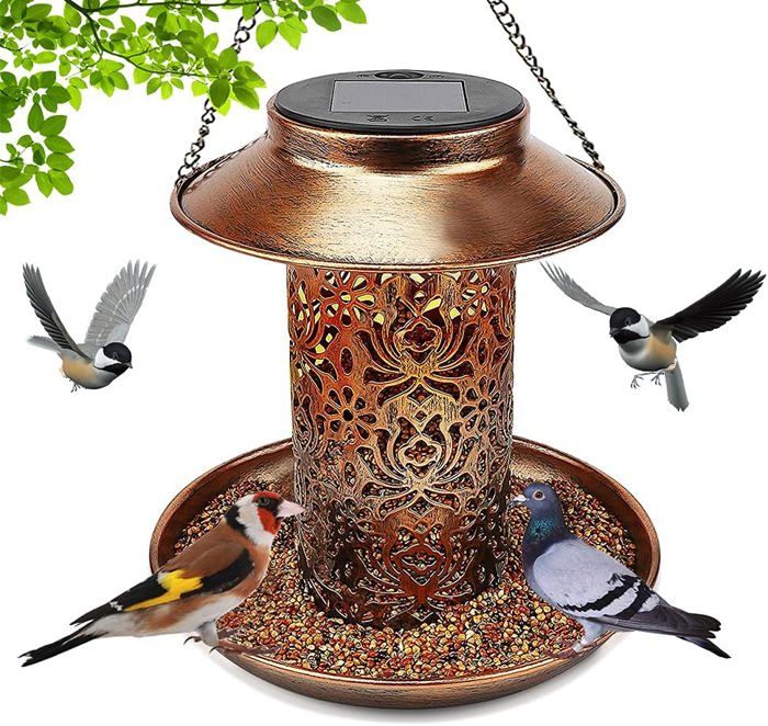 Comparer les prix de Mangeoire Solaire pour Oiseaux, Résistante aux Intempéries, à Suspendre pour Oiseaux Sauvages