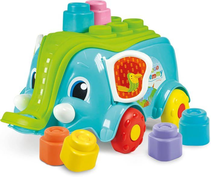 Clementoni Soft Clemmy - Blocs De Construction Souples Pour Bébé Dès 6 Mois - 6 Blocs + Figurine Chiot - Développement Sensoriel Et Motricité