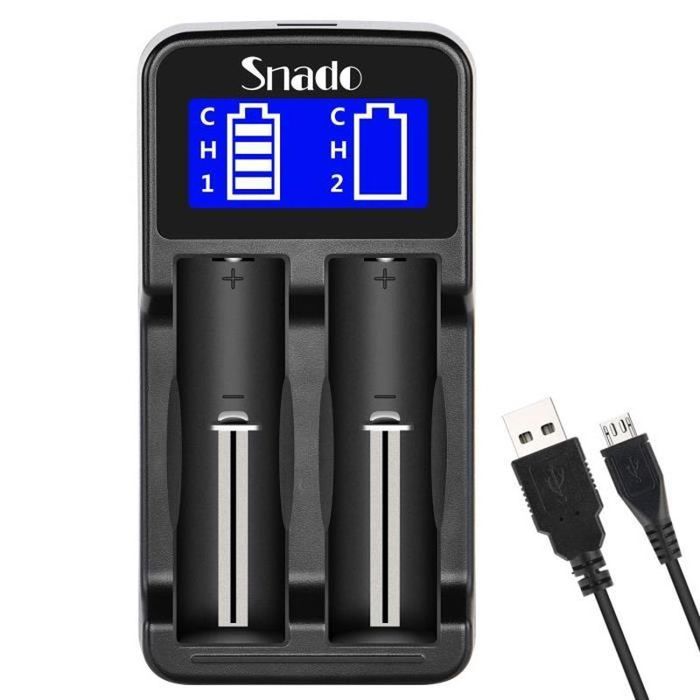 Chargeur Universel LCD Pour Piles Rechargeables - 18650, AA, AAA, Avec Port USB Et Affichage LED - 7