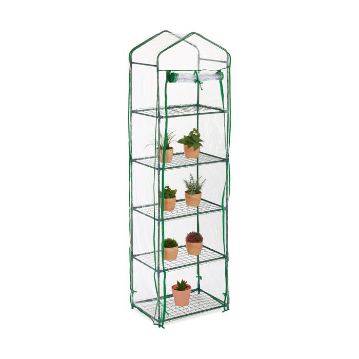 Relaxdays Serre Pliable Verte 195cm Avec Étagères - Idéale Tomates Et Plantes