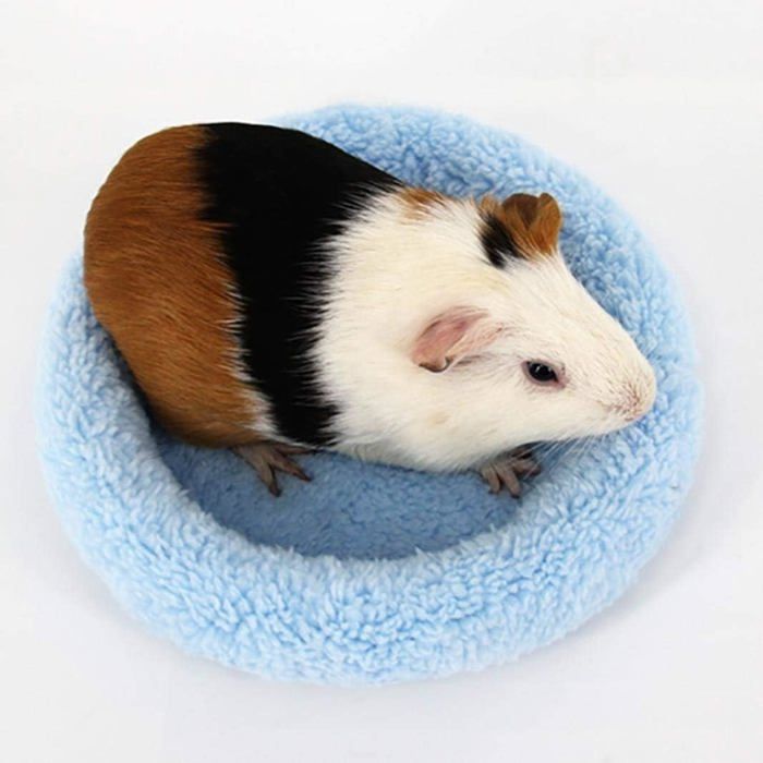 Meilleurs prix pour Lit en polaire doux et chaud pour hamster tapis de sommeil pour petits animaux bleu PZCC