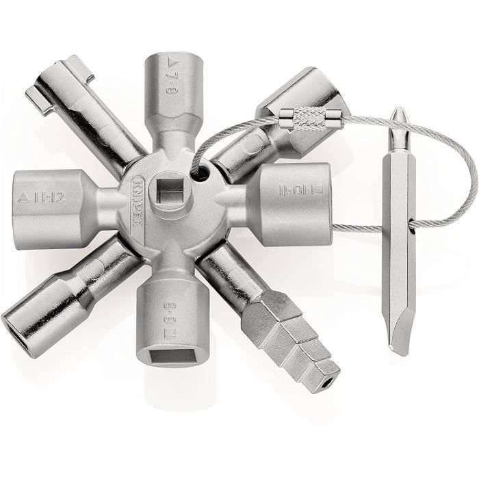 TwinKey Clé universelle pour armoires de commande pour toutes les armoires et systèmes de fermeture standard (92 mm) 00 11 01