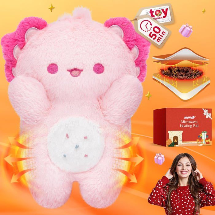 Mewaii Coussin Chauffant Vache Des Highlands – Peluche Micro-ondable Anti-Stress Pour Douleurs Menstruelles