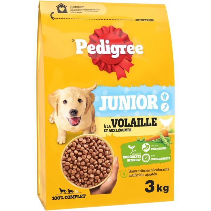 Meilleurs prix pour Croquettes pour Chiot Pedigree Junior 3 x 3kg - Volaille et Légumes