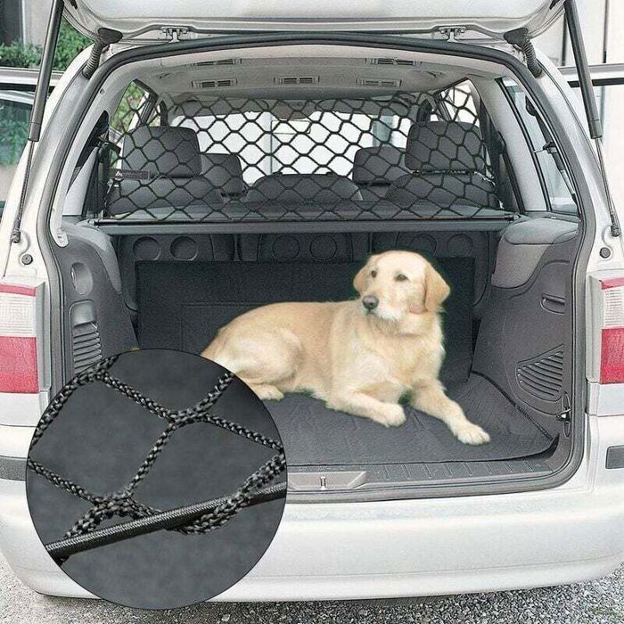 Comparer les prix de Barrière de sécurité pour chien en voiture - PZCC - Filet de protection - 90x40 cm - Noir - Mesh respirant