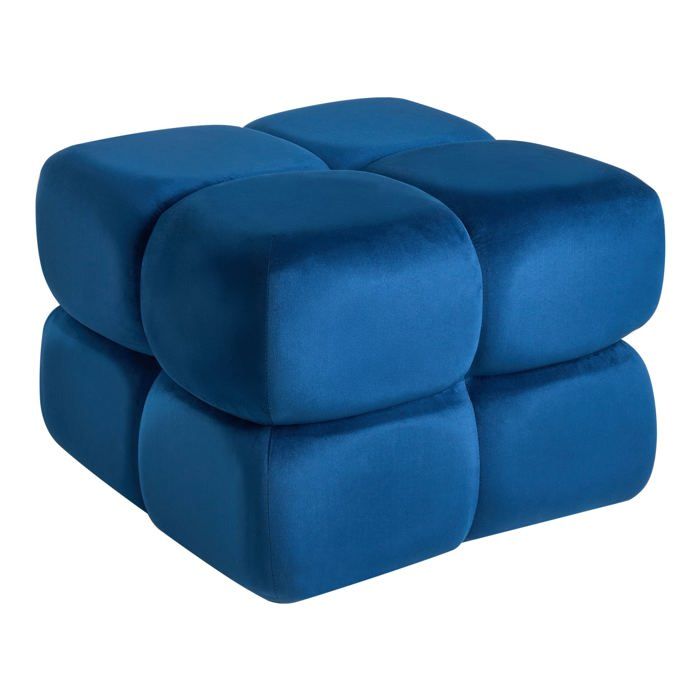 Pouf CALIENTE Velours Bleu marine Pouf CALIENTE Velours Bleu marine