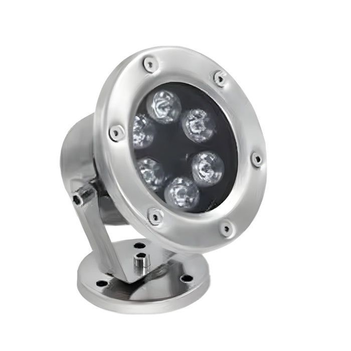 Lampe de piscine submersible - SILUMEN - 6W DC24V - Inox - IP68 - Blanc neutre 4000K