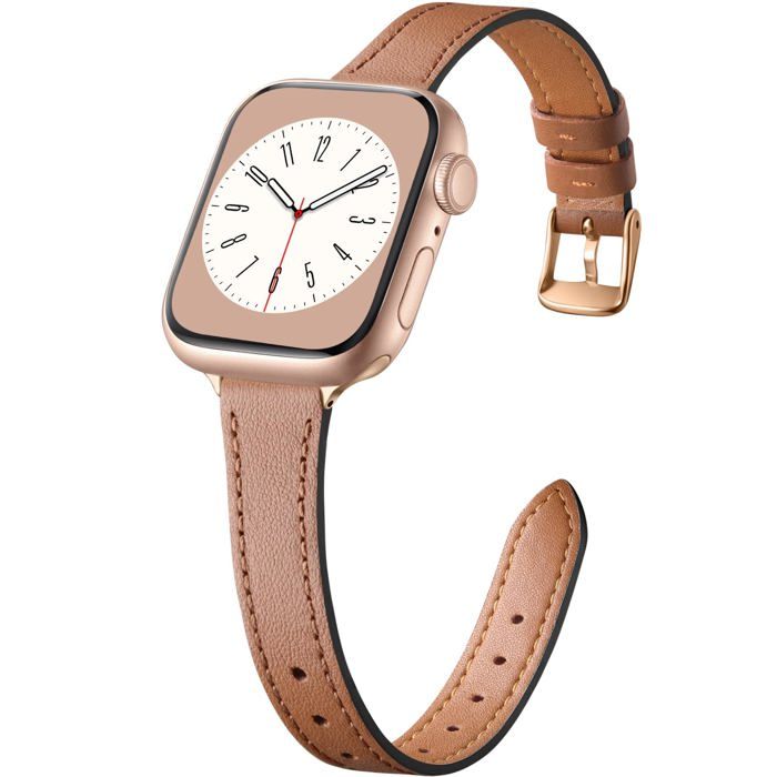 Bracelet fin en cuir véritable pour Apple Watch – bracelet