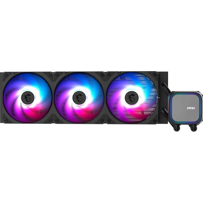 MSI MAG Coreliquid A13 360 Watercooling AIO CPU 360mm ARGB CycloBlade 7 Radiateur Split-Flow Ventilateurs Rifle AMD Intel