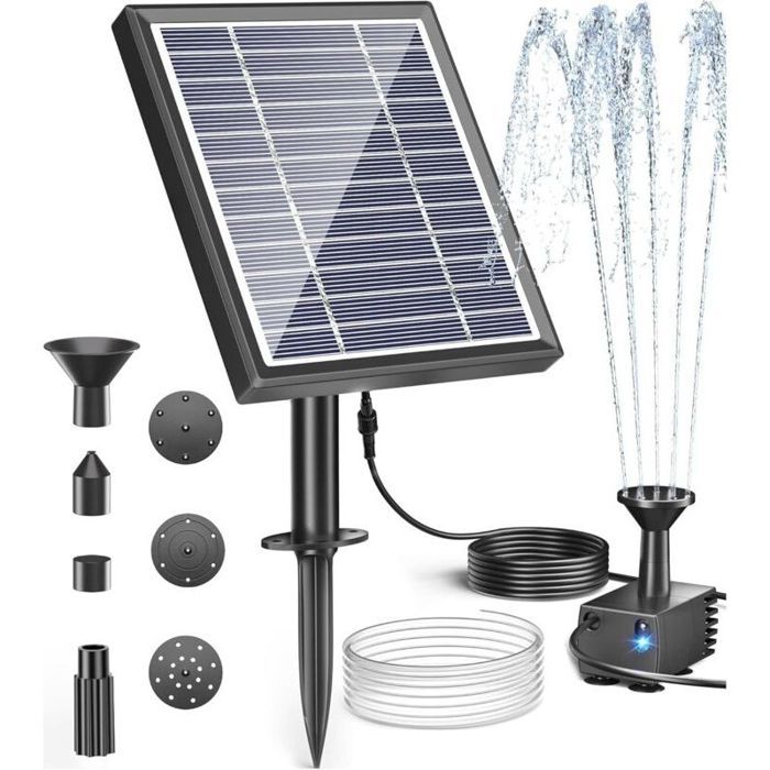 Fontaine solaire extérieure - Pompe de bassin 2 5 W filtre - Pompe à eau solaire extérieure conduite deau mini étang jeu deau