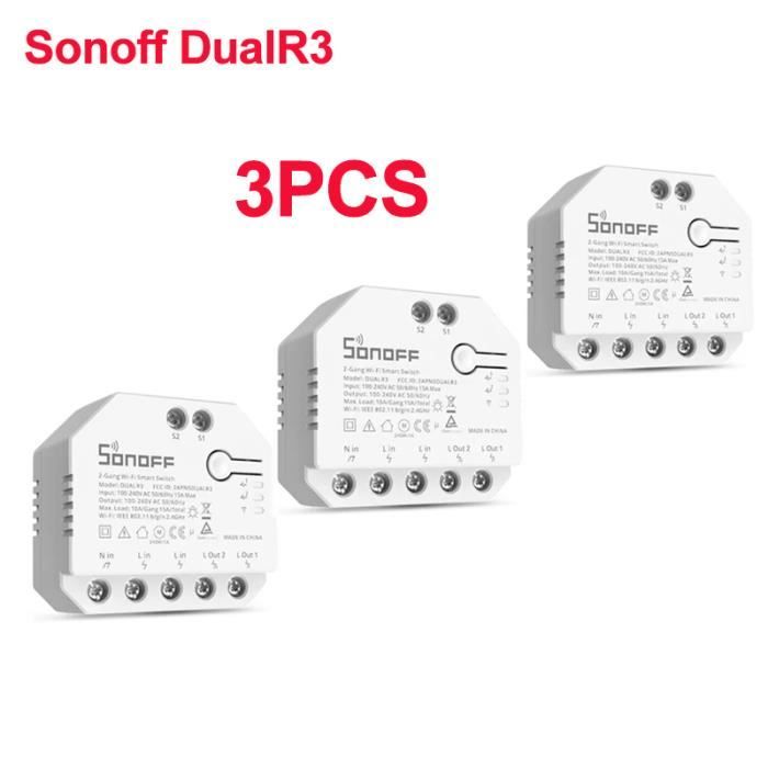 SONOFF DUALR3 double Module relais Wifi bricolage MINI interrupteur bidirectionnel mesure de puissance 2 gangs interrupteur intelligent