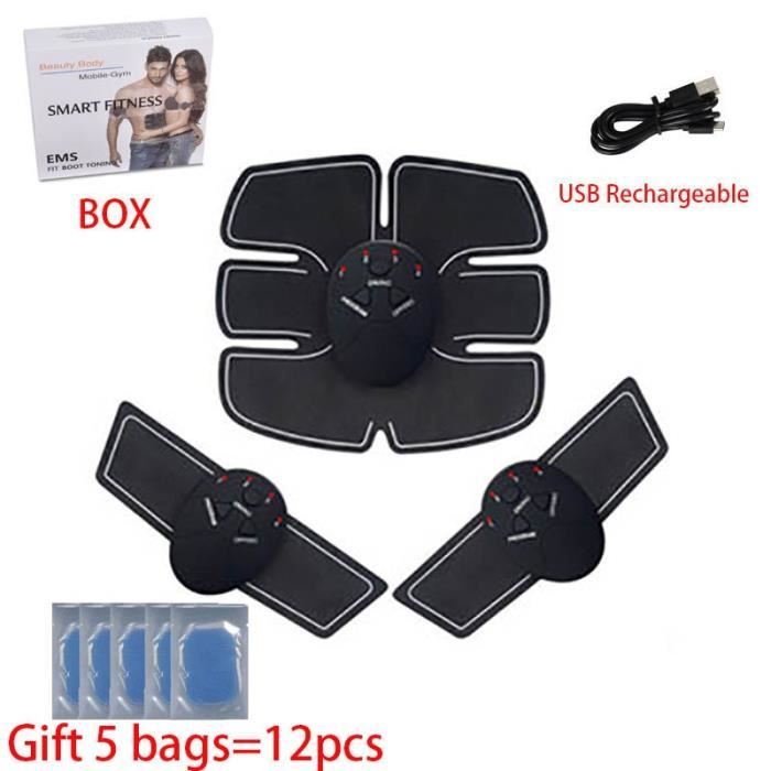 Stimulateur Abdominal USB Rechargeable Grexemin - Machine à Abdominaux Pour Entraînement à Domicile