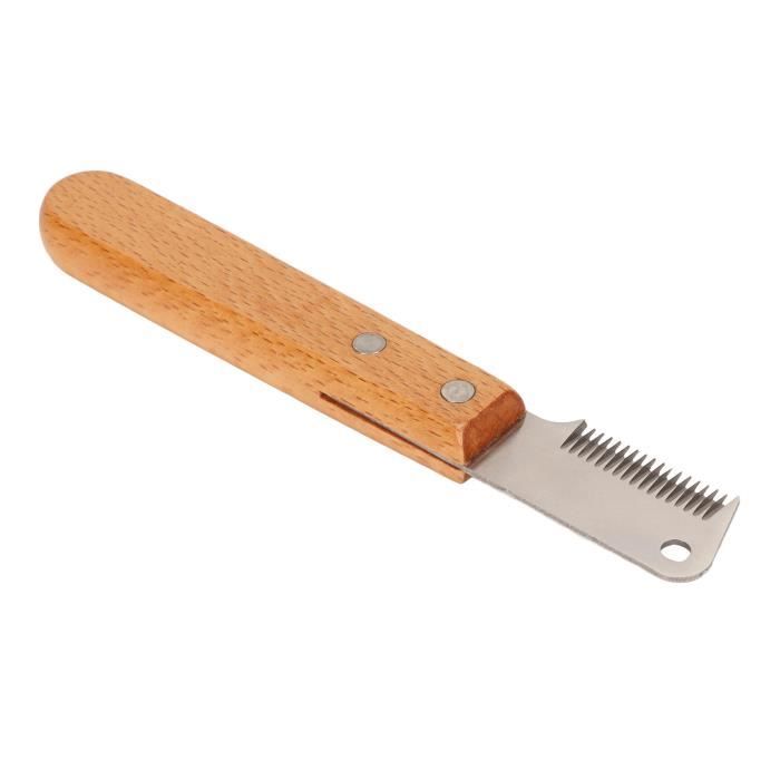 Couteau à Dénuder Pour Chevaux - Manche En Bois De Rose, Outil Professionnel De Toilettage équestre - 4