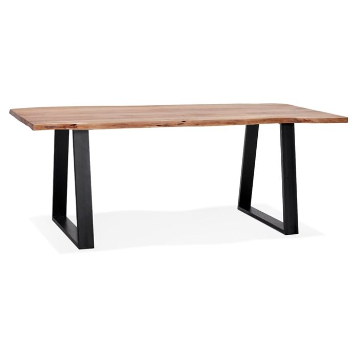 Table De Salle A Manger Style Industriel Rafa En Bois Massif Et